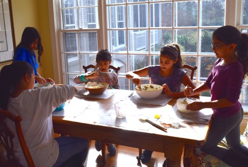 home ec making biscuits